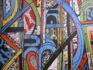 Abby Jones; Chapter 4, 2017, Original Mixed Media, 48 x 36 inches. Artwork description: 241 Grunge Art...