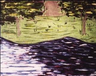 Stephanie Hayden; Lake At Camelot, 2002, Original Printmaking Other, 10 x 8 inches. Artwork description: 241 # 6 of 10...