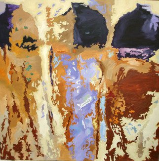 Andrew Stark; Three Queens, 2006, Original Painting Oil, 54 x 54 inches. 
