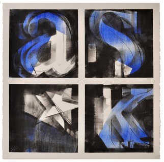 Alexey Klimov, 'ASKING x FOUR in BLUE', 2014, original Painting Ink, 18 x 18  x 12 inches. Artwork description: 3099  Part of the collection of 4. I have a life- long fascination with digits and figures: their visual shapes, their meanings and the infinite number of words their interplay generates. Coincidentally my own initials add up into the word ASK, an extremely important word, the one that ...