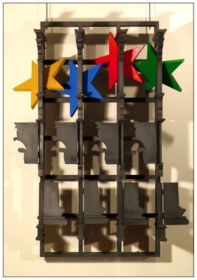 Alexey Klimov, 'CLASSICAL', 2013, original Sculpture Wood, 30 x 41  x 13 inches. Artwork description: 2703   This wall sculpture is a memory trip because it was inspired by deeply embedded in me images of sections through classical columns. It happened to be a mandatory part of my architectural education. As for stars, they are as omnipresent and as trivial, as classical architecture. After ...