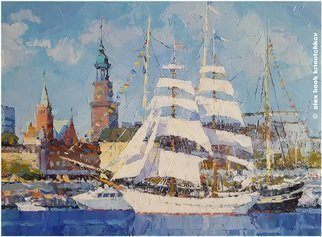 Alex Hook Krioutchkov, 'Hamburg Xii', 2019, original Painting Oil, 33 x 24  x 2 cm. Artwork description: 1758 Painting.  Oil on canvas. 33x24x2cm.  One of a kind.  Signed.  Painted borders.  No frame is required.  This work will ship flat in a sturdy, well- protected cardboard box. ...