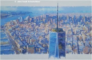 Alex Hook Krioutchkov, 'New York Xxvii', 2022, original Painting Oil, 146 x 97  x 2 cm. Artwork description: 1758 Painting. Oil on canvas. 146x97x2cm. One of a kind. Signed. Painted borders.  No frame is required. This work will ship flat in a sturdy, well- protected cardboard box. ...