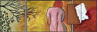 Miguel Angel Urgel; Desnuda Frente A Mi, 2013, Original Painting Acrylic, 50 x 160 cm. Artwork description: 241  Triptico ...
