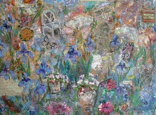 Andree Lisette Herz, 'Dream Garden', 2002, original Collage, 30 x 20  inches. Artwork description: 2703 Collage and acrylic on rice paper on board. ...