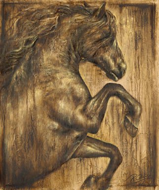 Paula Collewijn; Hymne, 2010, Original Painting Oil, 100 x 120 cm. Artwork description: 241 Horse, horses, paard, paarden, cheval, pferd...