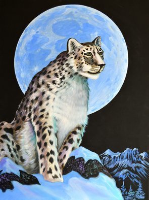 Environmental Artist Apollo; Silent Sentinel, 2011, Original Painting Acrylic, 30 x 40 inches. Artwork description: 241  Silent Sentinelby Apollo, World Renown Environmental ArtistA Snow Leopard stand guard in High in the frozen wilderness of Central Asia.  This majestic sentinel stands guard over his frozen domain. ...