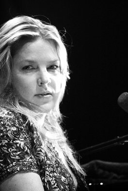 Luciano Armando Arcangeli; Diana Krall, 2019, Original Photography Black and White, 120 x 180 cm. Artwork description: 241 Diana Krall, live in Ghent, suddenly she took one second deep in my camera lens. . .  Limited edition only one sample.  Printed on Aluminium Dibond with glossy protector.  Expedition worldwide from Belgium.  ...