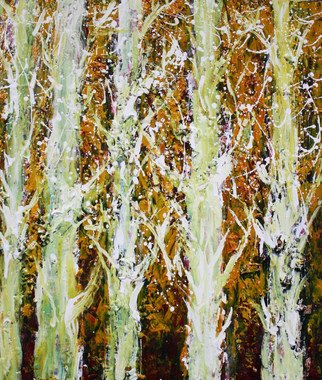 Ari Nugroho; Trees Of Life, 2015, Original Mixed Media, 50 x 58 cm. Artwork description: 241  Original painting on canvas.abstract expressionism, landscape, trees, forest, mixed media, drip paint. ...