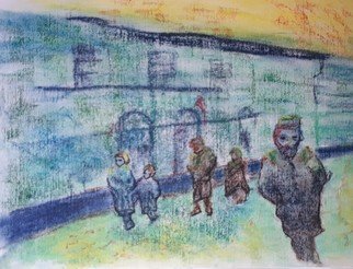 Ari Rajsbaum; Lublin, 2020, Original Pastel, 49.5 x 32 cm. Artwork description: 241 Lublin s Jewish Quarter. ...