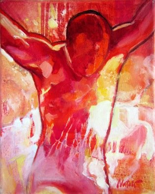Maria Natoli; The Man On Fire, 2017, Original Pastel Oil, 8 x 10 inches. 