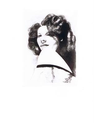 Jamie Shelton; Anne, 1982, Original Drawing Charcoal, 9 x 12 inches. Artwork description: 241 Charcoal rendering of actress Anne Baxter. The work was originally part of a series of light & composition sketch studies by the artist in preparation for larger, more complex charcoal work. ...