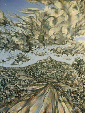 Austen Pinkerton, 'The Road', 2018, original Painting Acrylic, 88 x 117  x 3 cm. 