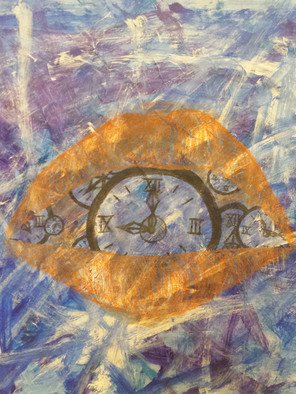 Avery Bradshaw; What Time Is It, 2014, Original Mixed Media, 18 x 24 inches. Artwork description: 241 Acrylic Paint and Colored Pencil on Paper...