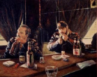 John Threadgill; Liquid Lunch, 1999, Original Painting Acrylic, 46 x 38 inches. 