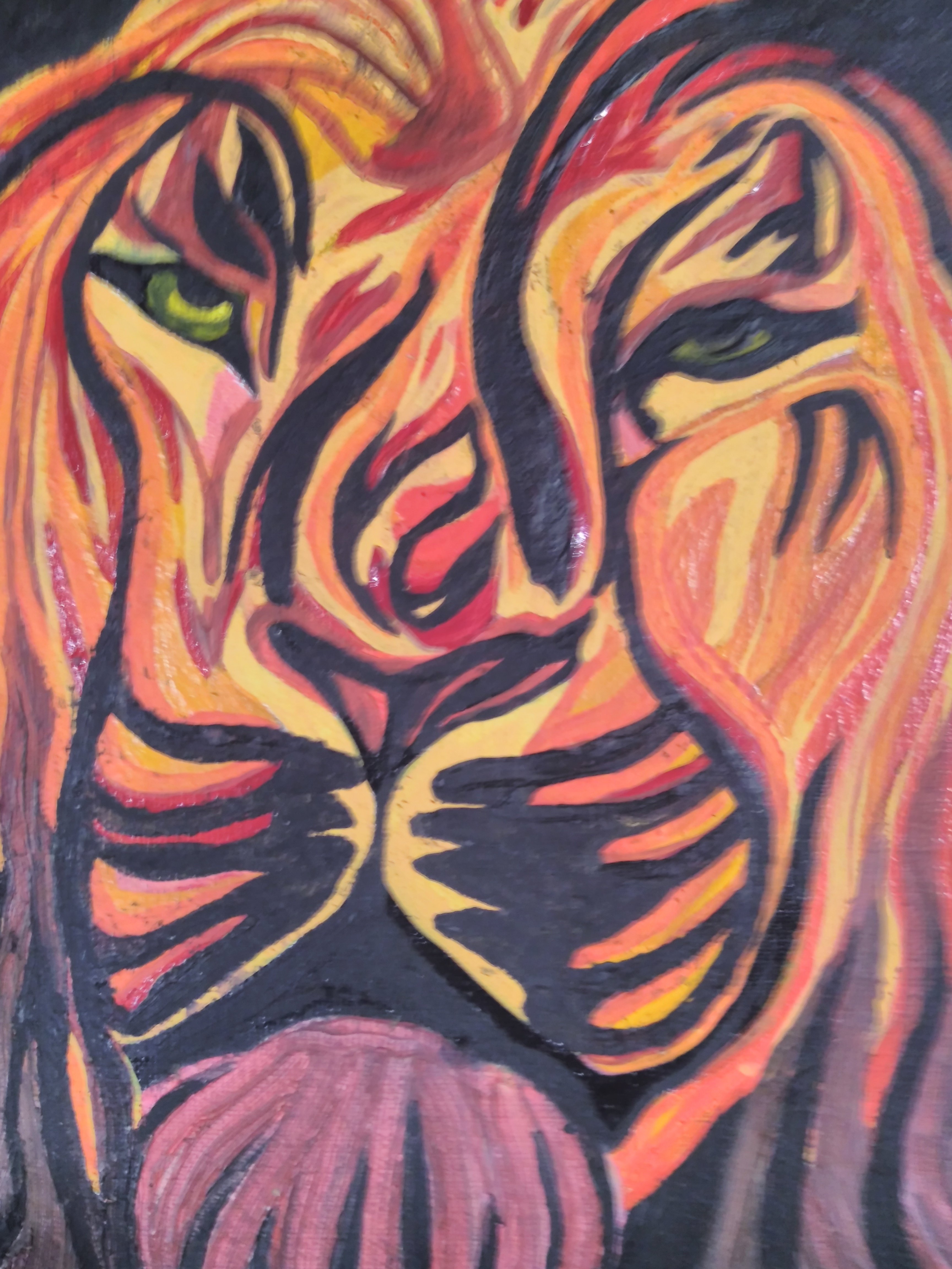 Bryan Davis; 30 Shades Of Lion, 2019, Original Painting Other, 11 x 14 inches. Artwork description: 241 I started with the idea of drawing a lion face.  It was so much fun painting it that I did not want to stop and kept adding more colors to the point that I had this lion with so many shades.  I had to paint it again ...