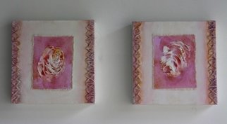 Susan Baquie; A Rose Is A Rose, 2010, Original Mixed Media, 20 x 20 cm. Artwork description: 241 These small paintings of roses are acrylic paint, string, pvc and fillers on canvas on 2 stretchers, each 20 x 20 cms. ...