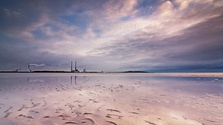 Barry Hurley; Dublin Bay A New Day, 2018, Original Photography Color, 24 x 16 inches. Artwork description: 241 A new day beaks over Dublin Bay. A pink and purple sky surround the iconic Dublin Towers. This is James Joyce country. ...