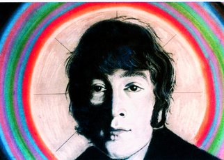Barry Boobis, 'John Lennon painting artw...', 2011, original Mixed Media, 30 x 40  inches. Artwork description: 1911  John Lennon gazes out from the Hard Day's Night era, with the concentric circles of spirituality swirling around him, this piece invites you to truly open up your mind!                                      ...