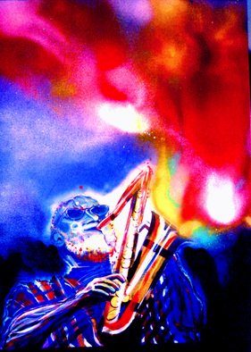 Barry Boobis; Sonny Rollins Painting Ar..., 2012, Original Painting Acrylic, 30 x 40 inches. Artwork description: 241    Sonny Rollins communes with the Lord, as a Universe of Expression erupts from his horn                                                   ...