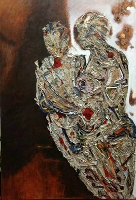 Becky Soria, 'Amber And Pearl ', 2014, original Mixed Media, 36 x 60  x 2 inches. Artwork description: 2703  From the seriesTotems beyond PatriarchyFrom the seriesTotems beyond Patriarchy...