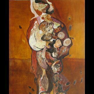 Becky Soria, 'Earth Woman With Serpent', 2008, original Painting Acrylic, 36 x 48  x 2 inches. Artwork description: 3891  form a series  Alchemya movement forward in my investigation of the human form. ...