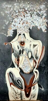 Becky Soria, 'Portrait Of My Muse', 2019, original Mixed Media, 20 x 40  x 2 inches. Artwork description: 1911 from the Collection Recalling the Goddess ...