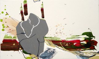 Belen Gonzalo; Torso Y Color Carne En Fuga, 2007, Original Painting Acrylic, 130 x 80 cm. Artwork description: 241  Painted in Madrid in 2007. Title in English Torso and flesh color on the run. ...