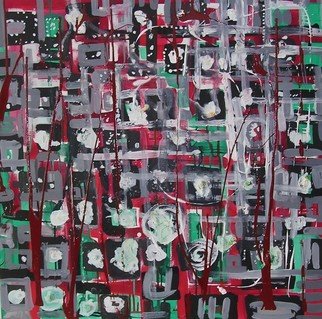 Bruno Bernardo; Green And Red, 2007, Original Painting Acrylic, 80 x 80 cm. Artwork description: 241  Not for sale_ Sold out ...