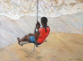 Vaughn Tucker; Swinging With Mom, 2012, Original Painting Oil, 48 x 36 inches. Artwork description: 241     Figure , lying  down, oil paint, detail art, fine art, 20 x 20, size  , land scape   ...