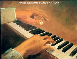 Beverly Dudley; Hard Working Hands At Play, 2016, Original Painting Oil, 20 x 30 inches. Artwork description: 241 i>> ? He works hard in the field all day. In the evening after supper, he plays the piano keys as if hewere in a concert hall. ...