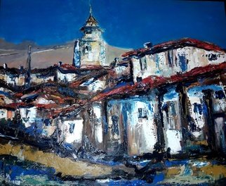 Bore Minov; Old Architecture, 2019, Original Painting Oil, 85 x 70 cm. Artwork description: 241 macedonian old architecture...