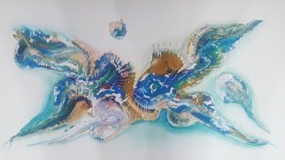 Bore Minov; Turquoise Thought, 2019, Original Painting Acrylic, 114 x 64 cm. Artwork description: 241 Acrylic on wood , deep thought , imagination...