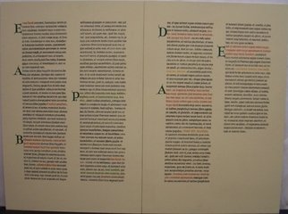 Pentagram Carolingiantoad; Kings Verso And Recto, 2010, Original Calligraphy, 2 x 75 cm. 