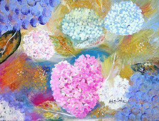 Cindy Kornet; Sea Of Summer, 2016, Original Painting Acrylic, 16 x 20 inches. Artwork description: 241 Floral, fish , underwater, sea , summer, hydrangeas...