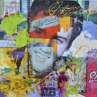 Claus Costa; Elvis Presley, 2019, Original Mixed Media, 120 x 120 inches. Artwork description: 241 Elvis Presley, rock n roll, schilderij, artworks, kunstwerk, arte moderna ...