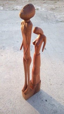 Petrache Costel; Hutily, 2016, Original Sculpture Wood, 6 x 56 cm. Artwork description: 241 Unique vood carving made out of cedar wood from amazon jungle columbia. 56cm tall...
