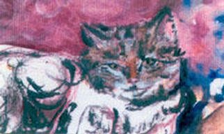 Lisa Counts; Cat 3, 2001, Original Painting Other, 5 x 3 inches. 