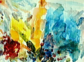 Daniel Clarke, 'Abstract Study No 9', 2014, original Watercolor, 10 x 15  x 0.1 inches. Artwork description: 9435  Abstract Study No 9 is part of the Artist's color study program. ...