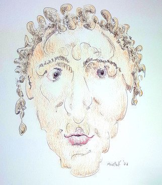 Dave Martsolf, 'Caius Lividicus', 2018, original Drawing Pencil, 8 x 9  inches. Artwork description: 5475 Caius Lividicus is a fictitious citizen of the late great Roman Empire.  The original drawing was completed in 2002 and hand- colored in 2018. ...