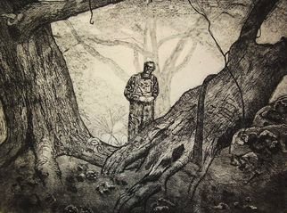 David Larson Evans; Mr Suthers, 2007, Original Printmaking Etching, 12 x 9 inches. Artwork description: 241  limited edtion etching. . . hand pulled by artist ...