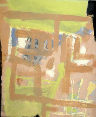 Delfina Nahrgang; Green And Pink, 2000, Original Painting Acrylic, 28 x 38 inches. 
