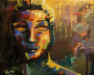 Niklas Malmros; Cry For Me Buddha, 2016, Original Painting Acrylic, 100 x 80 cm. Artwork description: 241  Cry for me Buddha ...