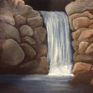 Denise Seyhun, 'The Rockies', 2017, original Painting Oil, 20 x 16  inches. Artwork description: 1911 Waterfall, Rockies, nature, meditation...