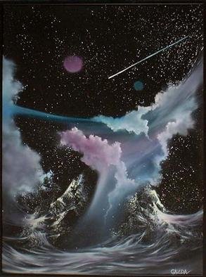 David Gazda; Celestial Geyser, 2000, Original Painting Oil, 18 x 24 inches. Artwork description: 241 Oil on Canvas   ...
