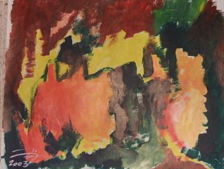 Dhimas Santos; Desnudez Del Color 15, 2003, Original Painting Acrylic, 28 x 22 inches. 