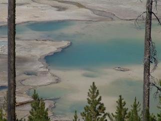 David Bechtol, 'Midway Geyser Basin', 2005, original Photography Color, 14 x 11  x 1 inches. Artwork description: 2307 Yellowstone National Park. Sony F828 Digital Camera. Taken from elevated path overlooking the basin. ...