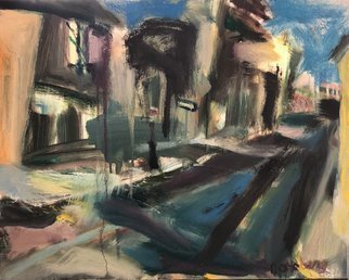 Bob Dornberg, 'Baltimore', 2020, original Painting Oil, 20 x 16  x 1 inches. Artwork description: 2307 STREET WITH ONE WAY SIGN...