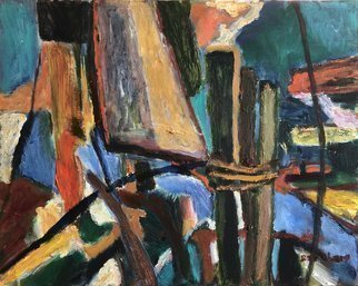 Bob Dornberg, 'Wharf', 2020, original Painting Oil, 20 x 16  x 1 inches. Artwork description: 2307 DOCKING AREA...