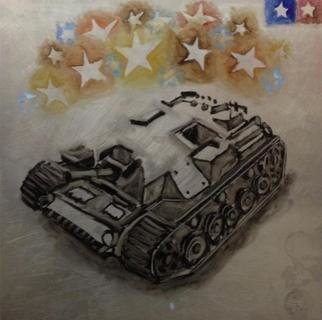 Edem Elesh, 'Lux Lothang Love Tank', 2013, original Mixed Media, 24.5 x 24  x 1 inches. Artwork description: 3099  Mixed and oil on aluminum ...